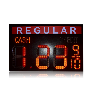 Hot Sale 18'' REGULAR Waterproof Red 8.88 9/10 Cash/Credit Led Gas Sign