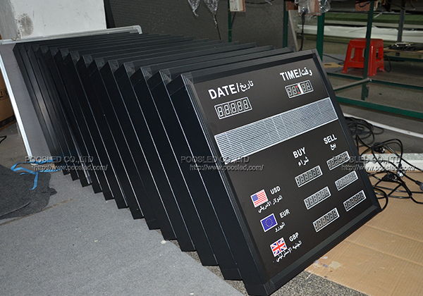 led display board rate exchange