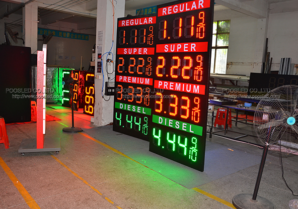 gas station led price display