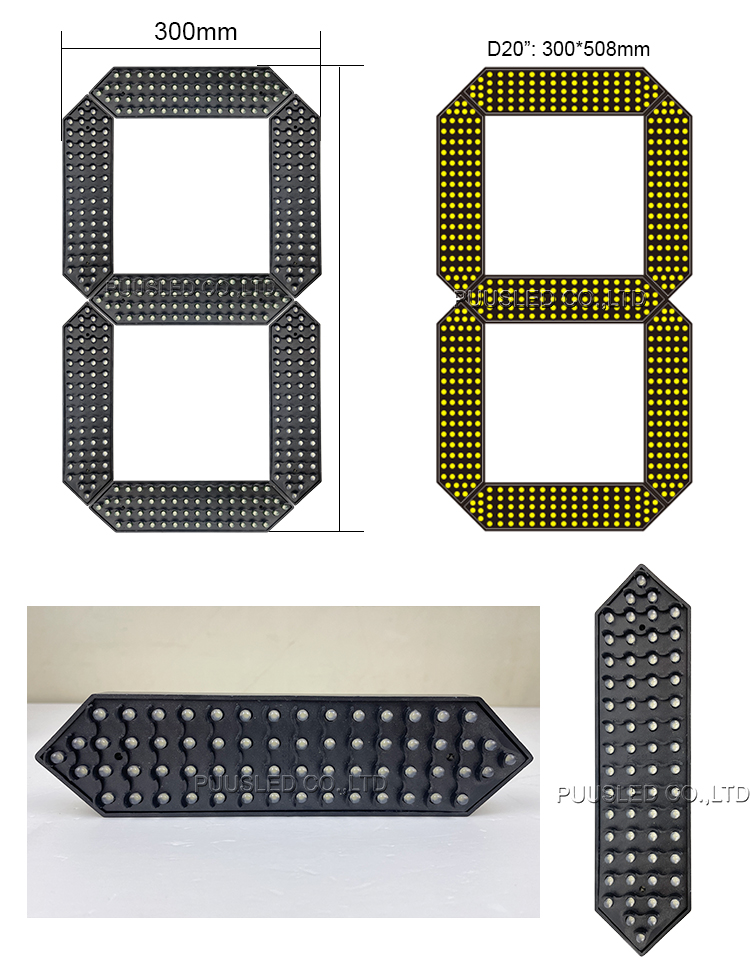 D20'' LED digit number D20'' LED digit number