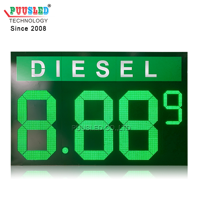 High Quality Super Large Digital Led Gas Price Sign Led Display Electronic Digit Price Sign with Lighting Box for Gas Station