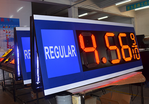 gas station led price sign
