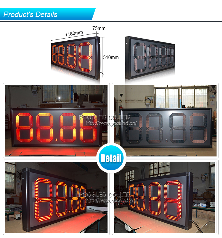 led gas price change sign