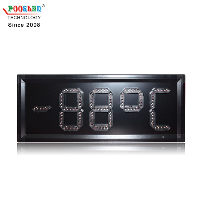 New Arrival Small Size 6 Inch Single Red Led Temperature Sign