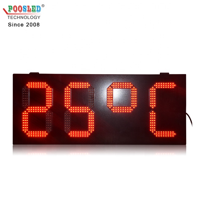 Special Style Ip53 Outdoor 12 Inch 7 Segment Red Led Temperature Sign