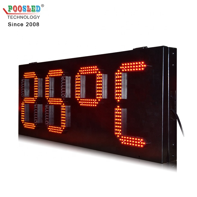 Special Style Ip53 Outdoor 12 Inch 7 Segment Red Led Temperature Sign ...
