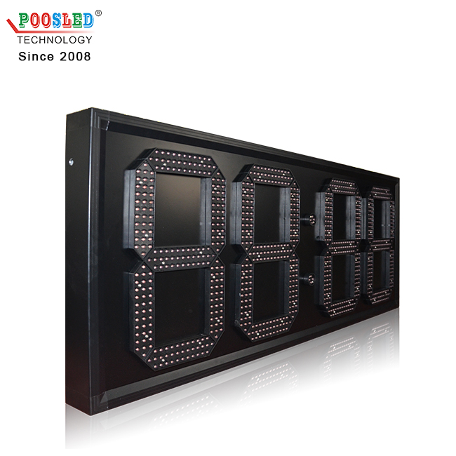 7 Segment Digit Sign Outdoor Digital Wall Clock Large Led Temperature Display
