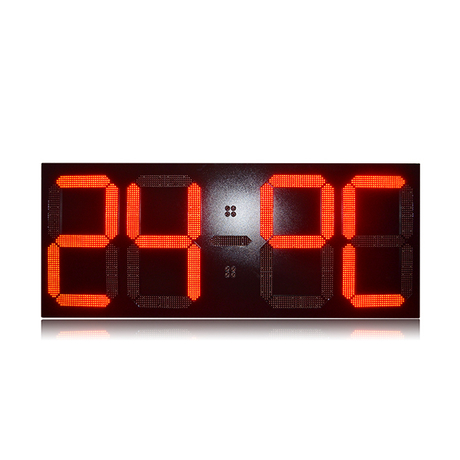New Arrival 32 Inch Outdoor Large Single Red Led Clock Time Date Temperature Sign