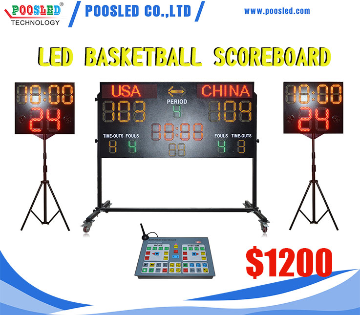 led basketball scoreboard
