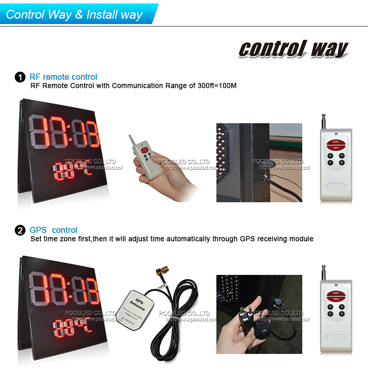 Wall Mount Aluminum Frame Red 3 Inches Nixie Tube Countdown Timer LED