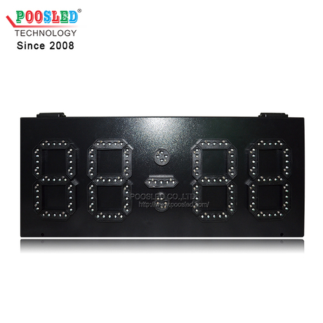 Small Size Iron Cabinet LED Time And Temperature Sign 6 Inch LED Digits 