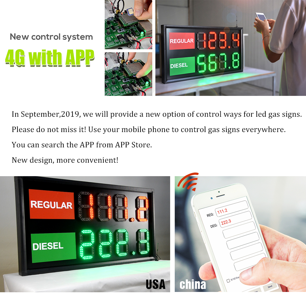 Use Your Mobile Phone To Control Gas Station Signs Easily! POOSLED CO