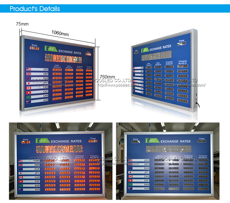 high quality exchange rates sign