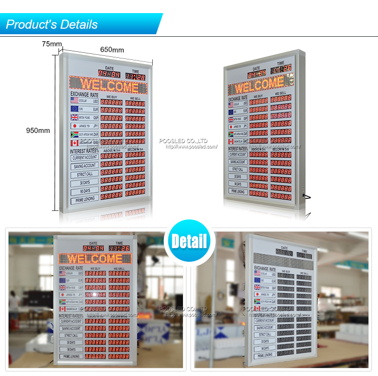 led exchange rate board 