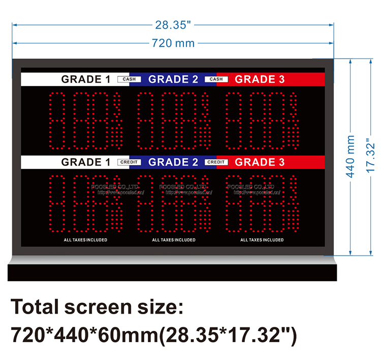 wholesale led gas price signs