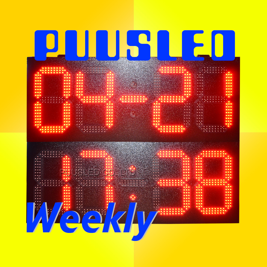 PUUSLED WEEKLY--Outdoor LED Timer Signs