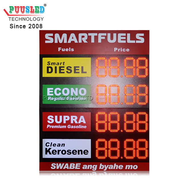Philippine Gas Station Outdoor Waterproof LED Gas Price Sign LED Display Screen Panel For Gas Station Products