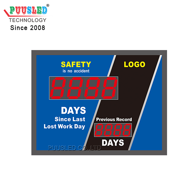 Indoor Led Safety Days Board Led Product Board LED Health And Safety Signs for Factory