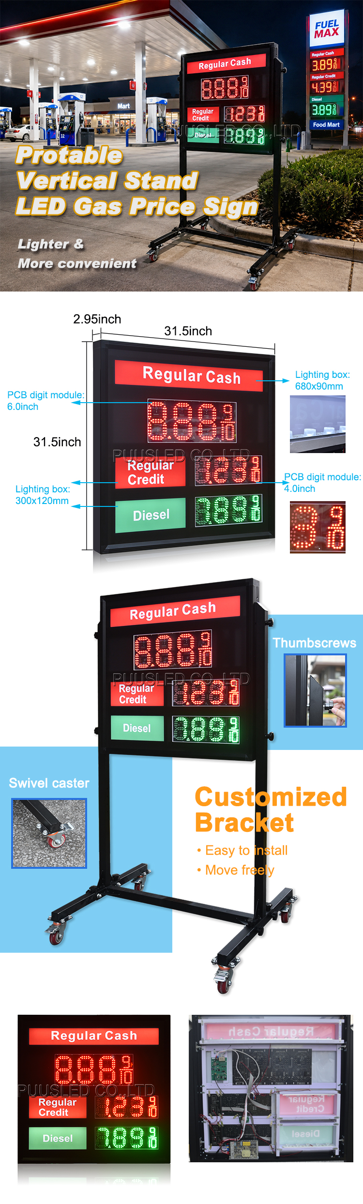 LED gas price sign