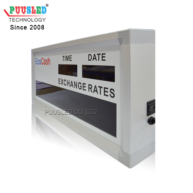 1.0 Inch LED Digital Currency Exchange Rate Board New Design for Indoor Use Airports Banks Retail Stores Featuring Red Display
