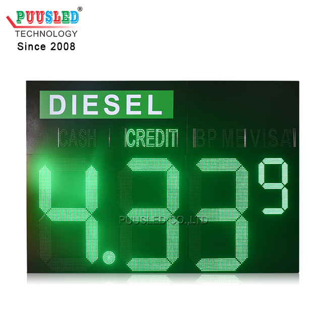 High Quality Large Size Digital LED Gas Price Sign Premium Electronic Digit Display for Gas Stations