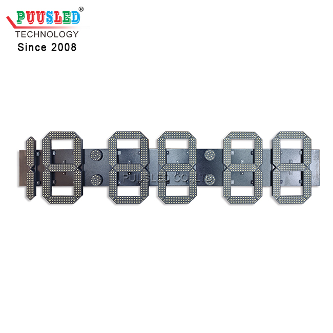 Large Outdoor Waterproof 7 Segment LED Digital Wall Clock High Brightness Display for Exhibition Hall Shopping Mall