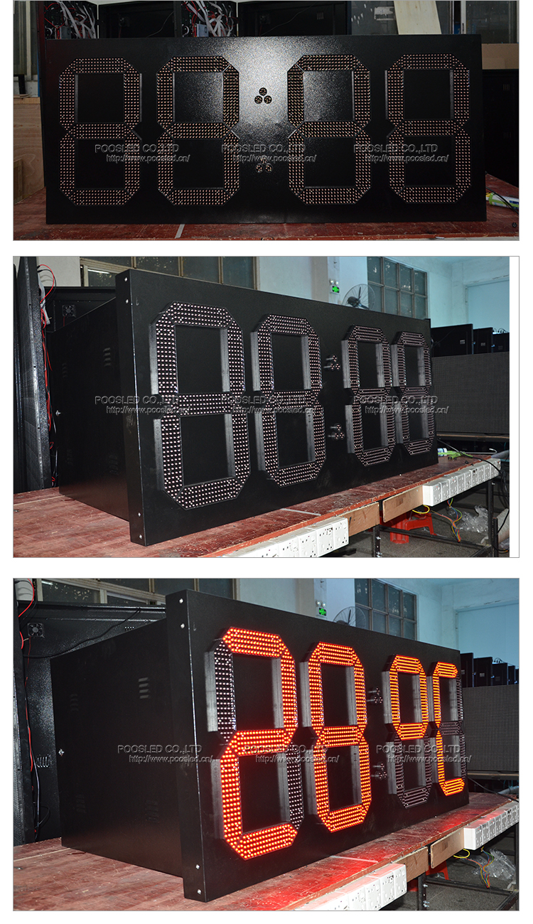led time and temperature sign
