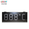 IP53 Outdoor Using Iron Cabinet 6 Inch LED Time & Temperature Sign Wireless Control