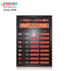 Multifunction Exchange Rate Board Red Nixie Tube Sign with Scrolling Sign Magnetic Label