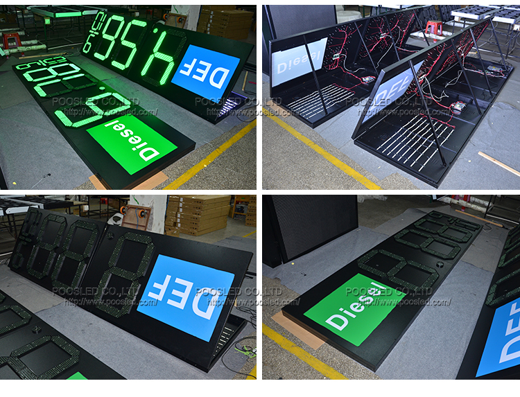 high brightness red color remote control led gas price signage
