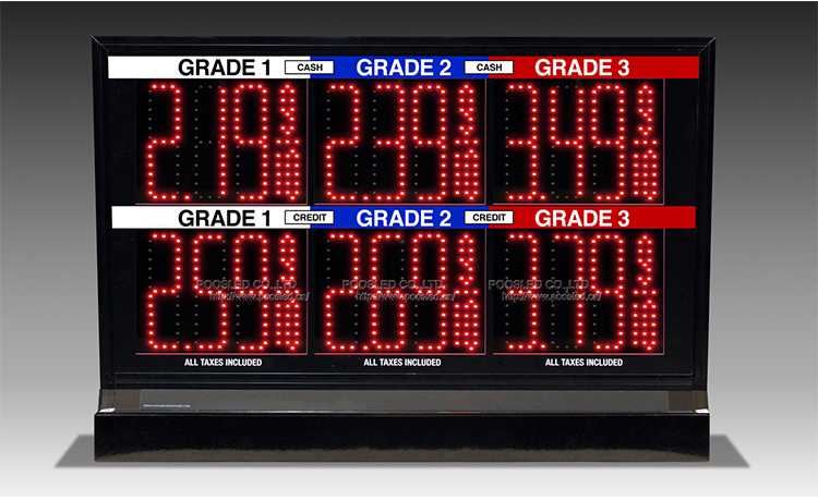 sunshine led gas price signs