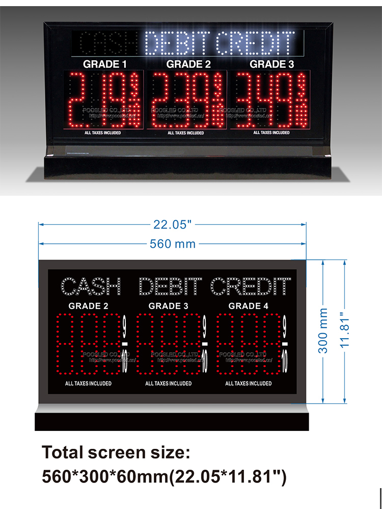 led gas price sign near me