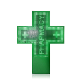Outdoor Waterproof P10 RGB Color LED Cross Pharmacy Display Double Sided Advertising Cross LED Display for Pharmacy