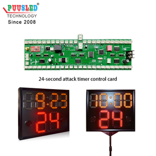 PUUSLED Professional Basketball Score 24-Second Attack Timer Screen Digital Control Card for Basketball Games