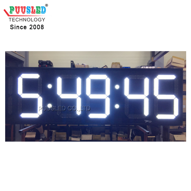 Outdoor Waterproof 7 Segments LED Digital Wall Clock for Airports Exhibition Halls Education Retail Stores Hanging