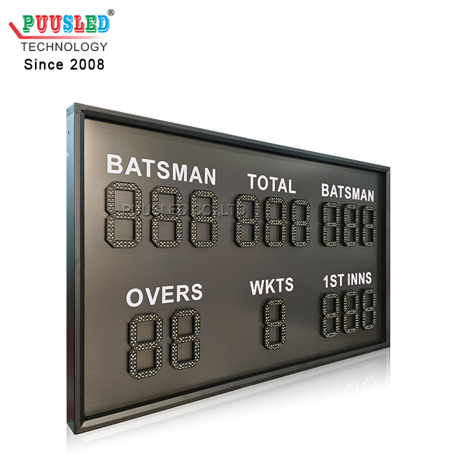 Waterproof Electronic Outdoor Scoreboard Yellow LED Digital Cricket Scoreboard for Cricket Game