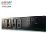 PUUSLED Outdoor Brightness Digital Timer Large Size LED Digital Clock Temperature Signs with Iron Cabinet White for Buildings