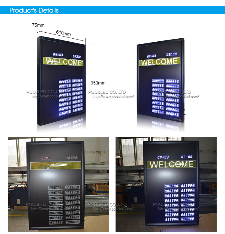 nixie tube sign with scrolling sign