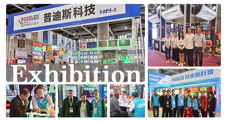 7 segment remote control gas led signs