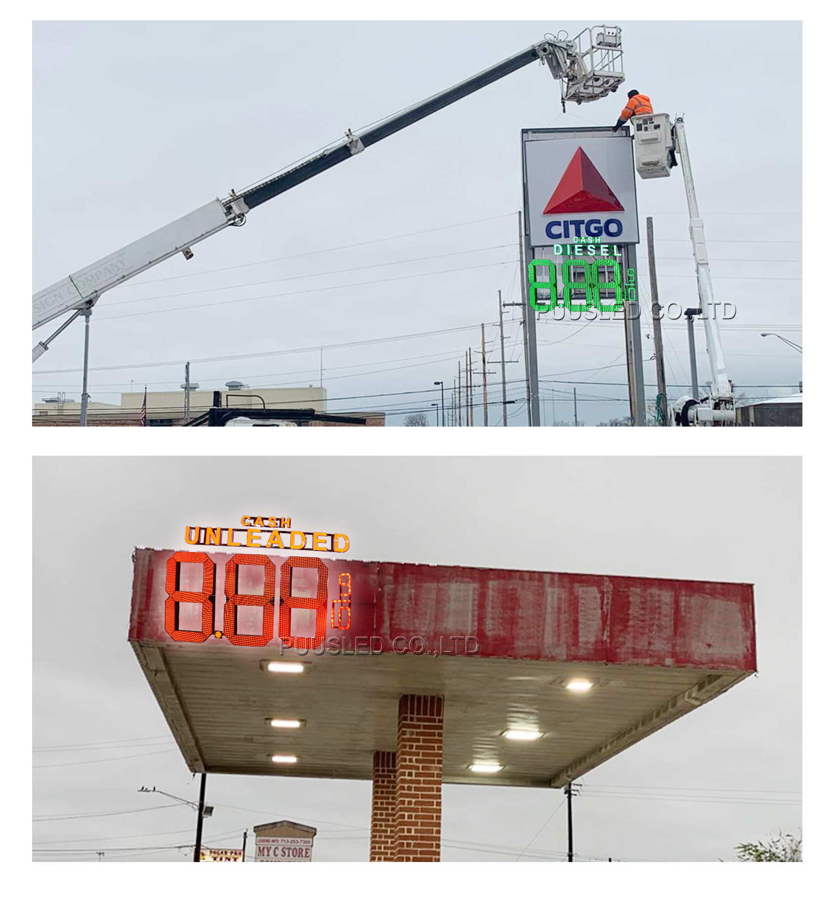 LED gas price signs