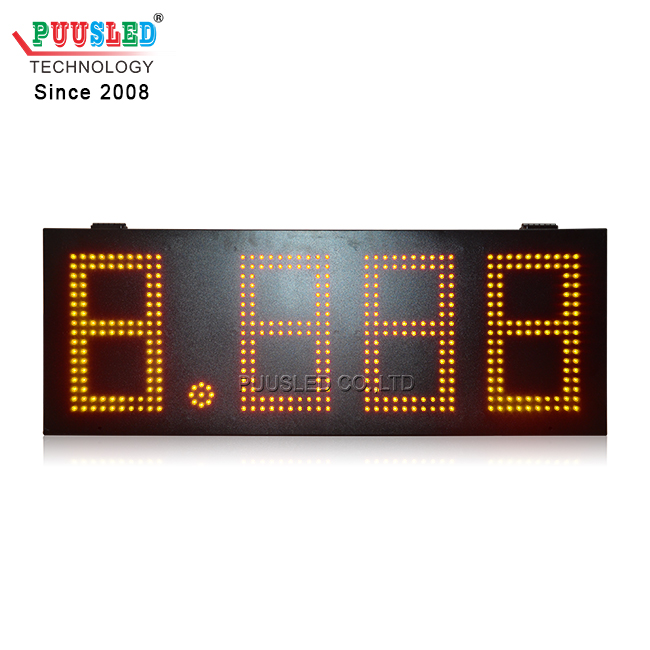PUUSLED Big Sales Outdoor Brightness LED Gas Price Sign PCB Digital Number 8.888 Yellow Oil Price Board for Gas Station