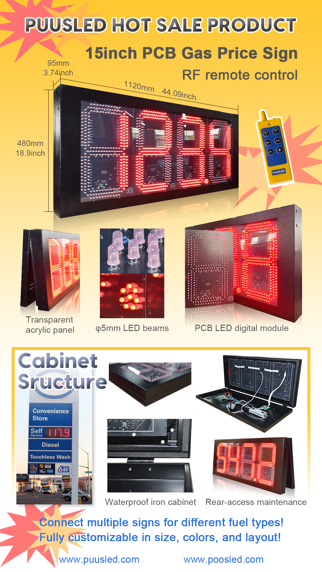 LED gas price sign