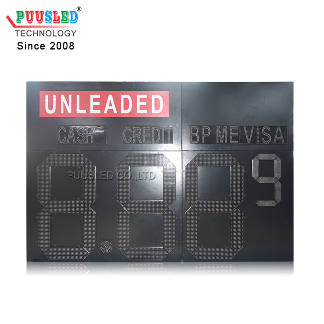 High Quality Large Size Digital LED Gas Price Sign Premium Electronic Digit Display for Gas Stations