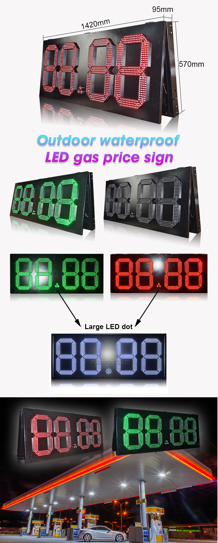 LED gas price signs
