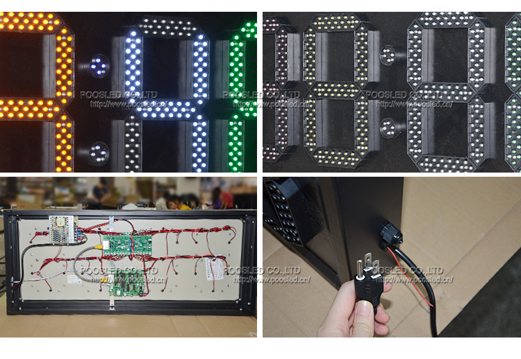 hanging or wall-mounted LED 7 segment time sign
