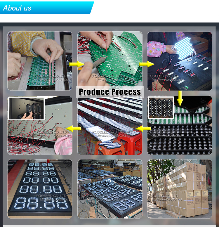 factory manufacture remote control gas price sign