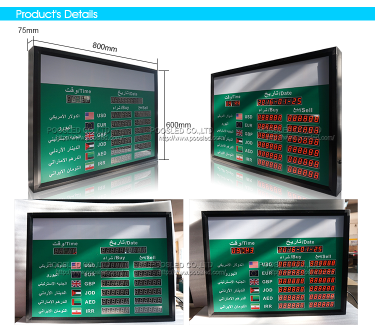 nixie tube exchange rate board