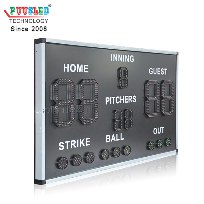 Outdoor play sports goal scoreboard led scoreboard led baseball scoreboards for sale sport gametime display