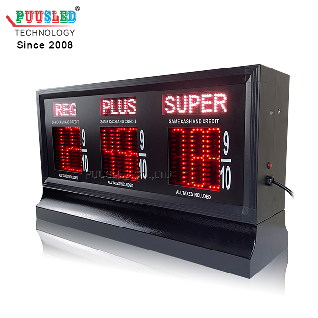 Factory Directly Provide Led Pump Top Sign Gas Station Pump Topper Price Display Led Gas Prices Change Price Sign