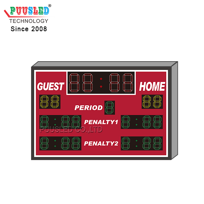 Indoor LED electronic sports goal scoreboard LED scoreboard LED sport gametime display LED hockey scoreboards for sale